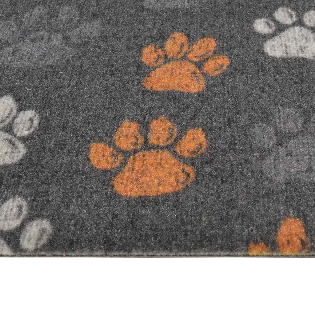 Kuhinjski tepih perivi s uzorkom šapa 60 x 180 cm baršunasti