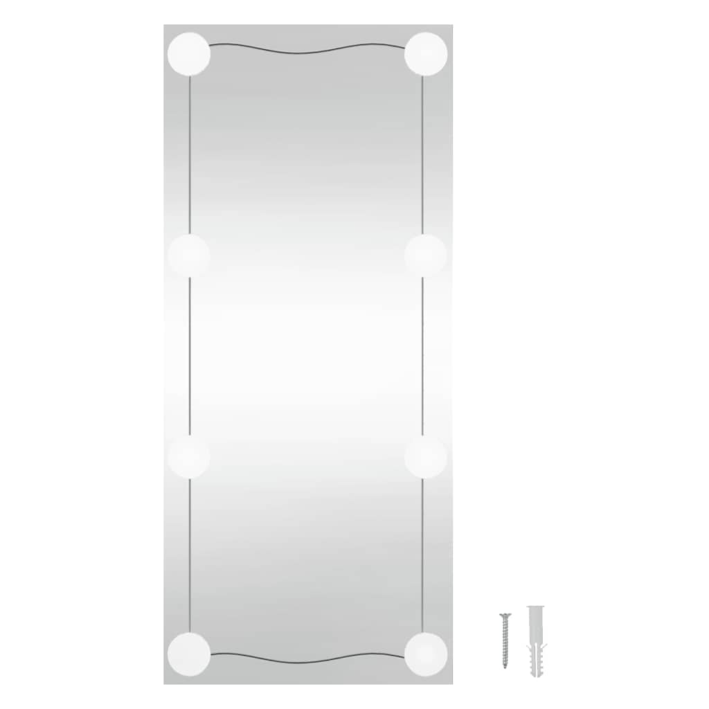 Zidno ogledalo s LED svjetlima 30 x 80 cm stakleno pravokutno