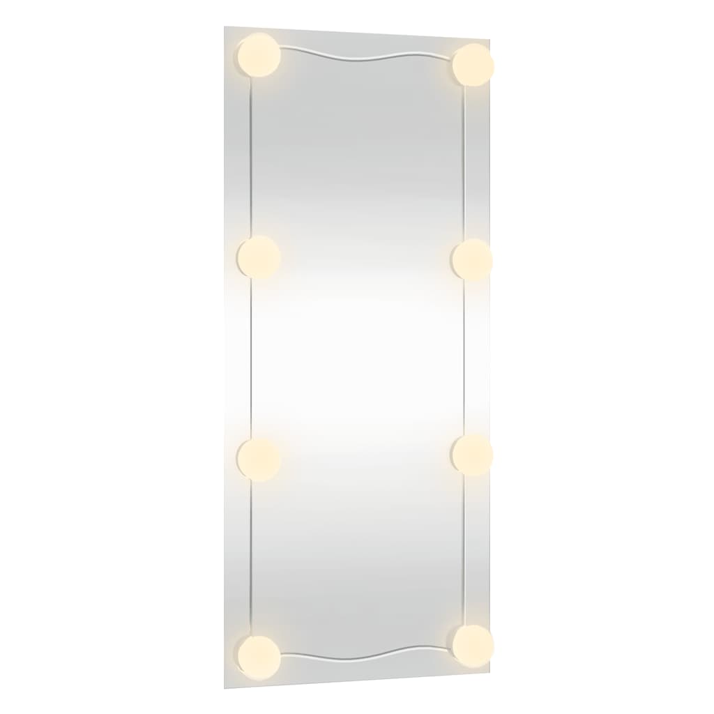 Zidno ogledalo s LED svjetlima 30 x 80 cm stakleno pravokutno