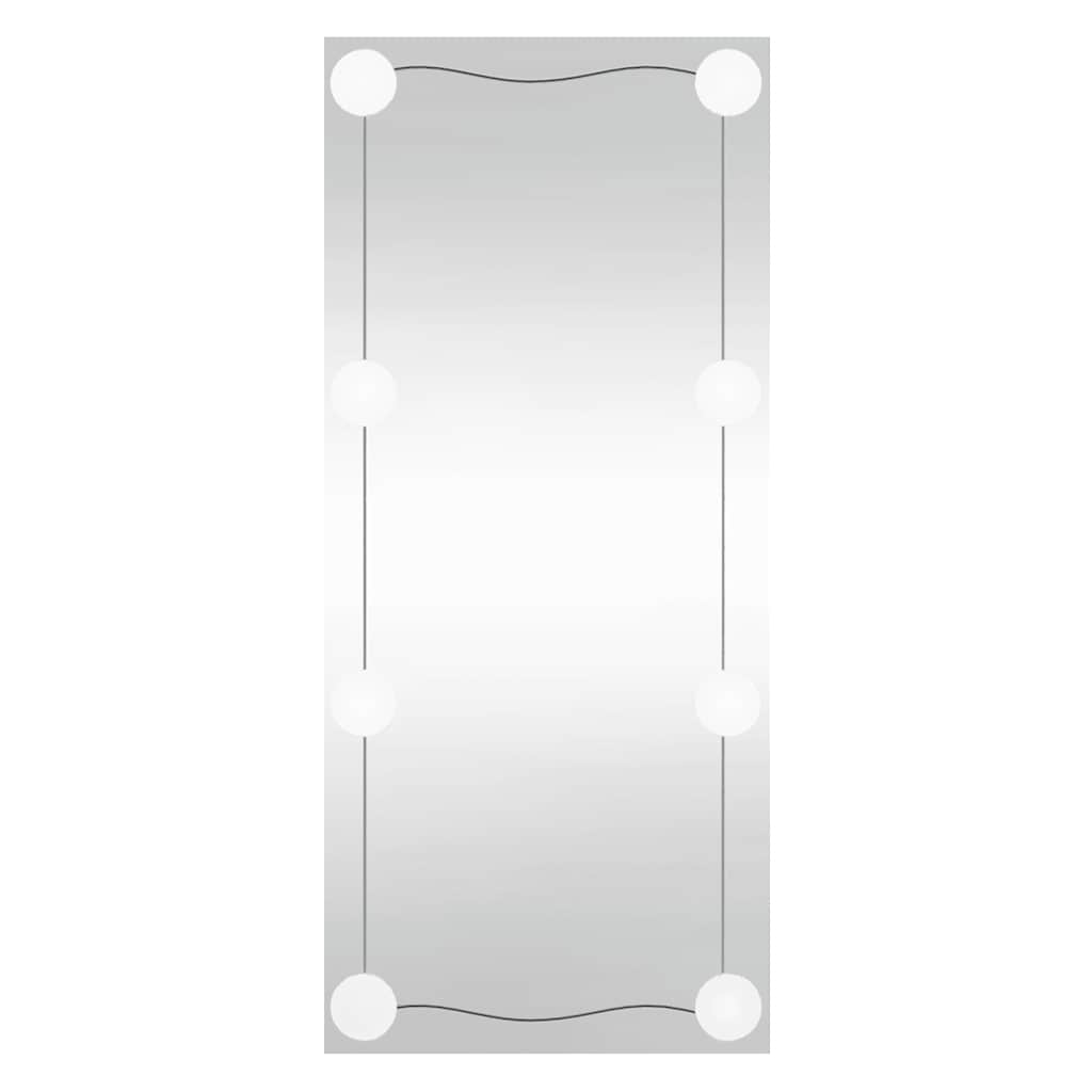 Zidno ogledalo s LED svjetlima 50x100 cm stakleno pravokutno