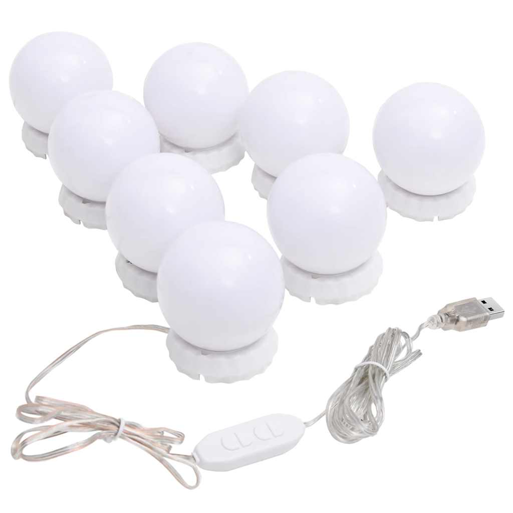 Zidno ogledalo s LED svjetlima 15 x 40 cm stakleno ovalno