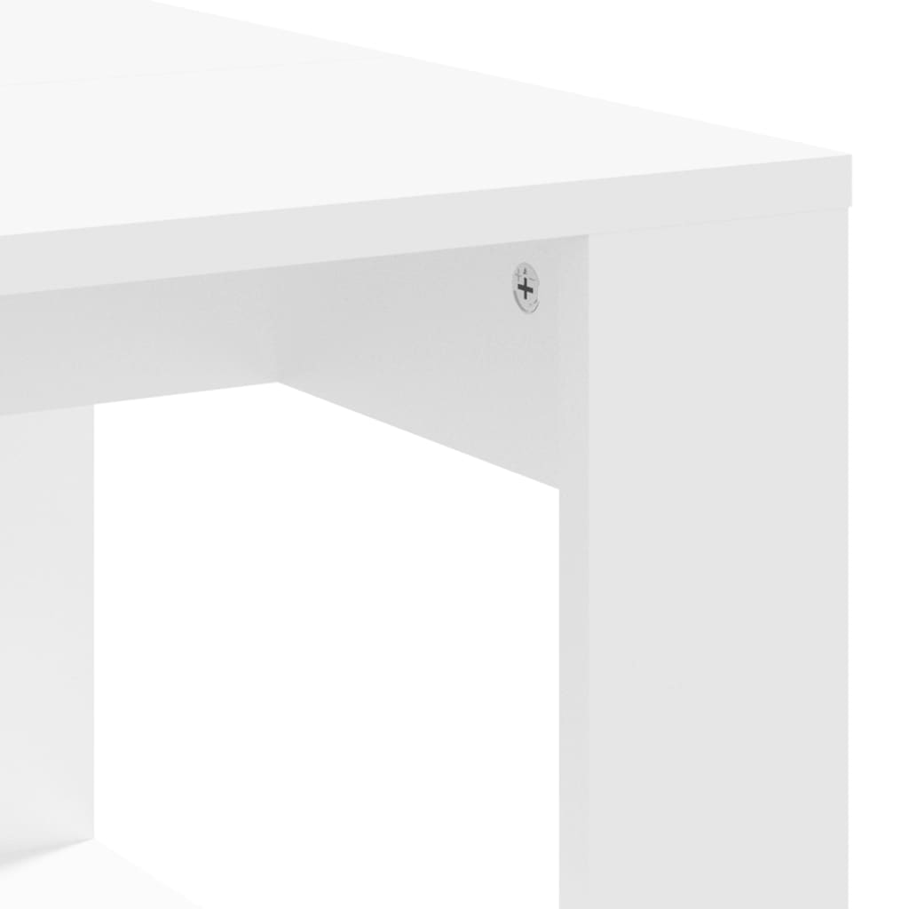 Stolić za kavu bijeli 102 x 50 x 35 cm od konstruiranog drva