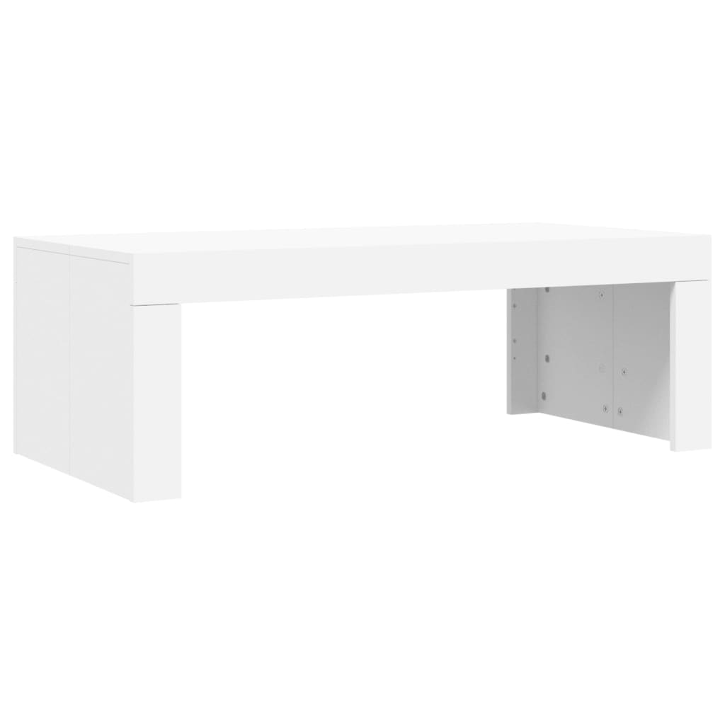 Stolić za kavu bijeli 102 x 50 x 36 cm od konstruiranog drva