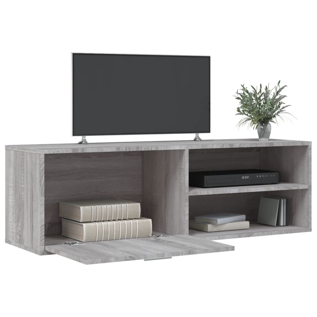 TV ormarić siva boja hrasta 120 x 34 x 37 cm konstruirano drvo