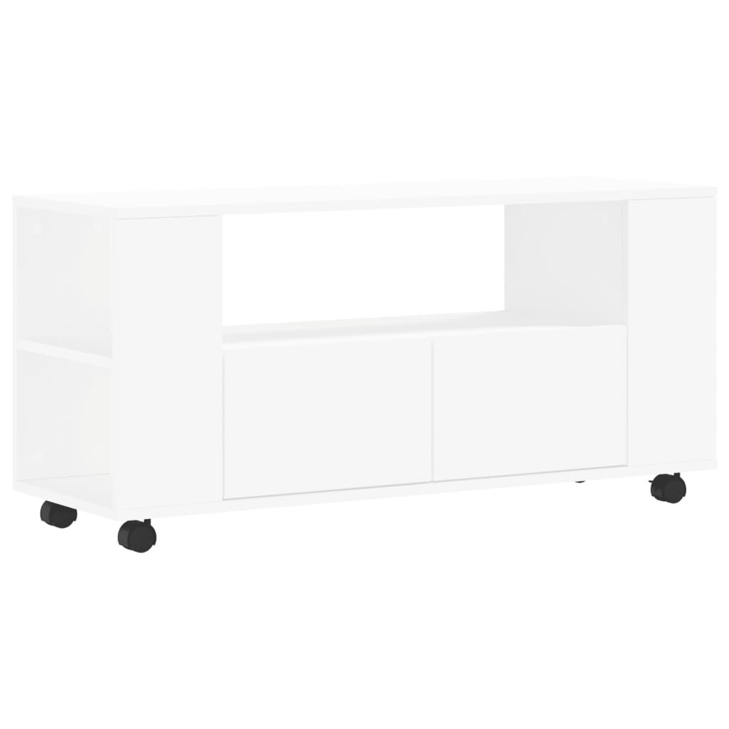 TV ormarić bijeli 102 x 34,5 x 43 cm od konstruiranog drva