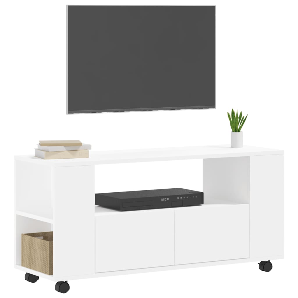 TV ormarić bijeli 102 x 34,5 x 43 cm od konstruiranog drva