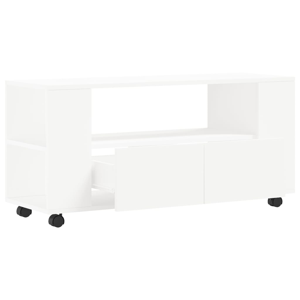TV ormarić bijeli 102 x 34,5 x 43 cm od konstruiranog drva