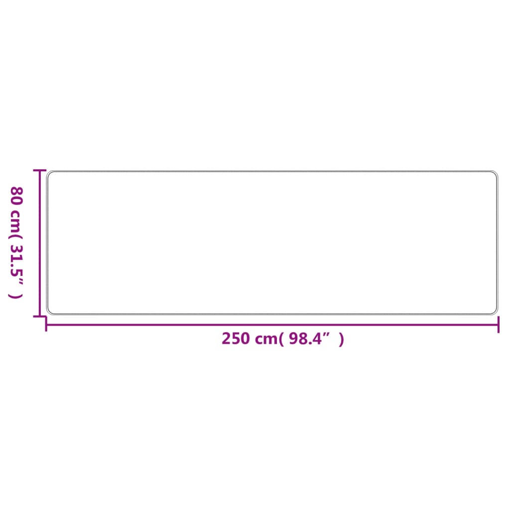 Tepih-staza s izgledom sisala platina 80 x 250 cm