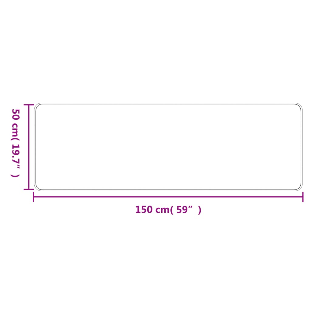 Tepih-staza s izgledom sisala antracit 50 x 150 cm
