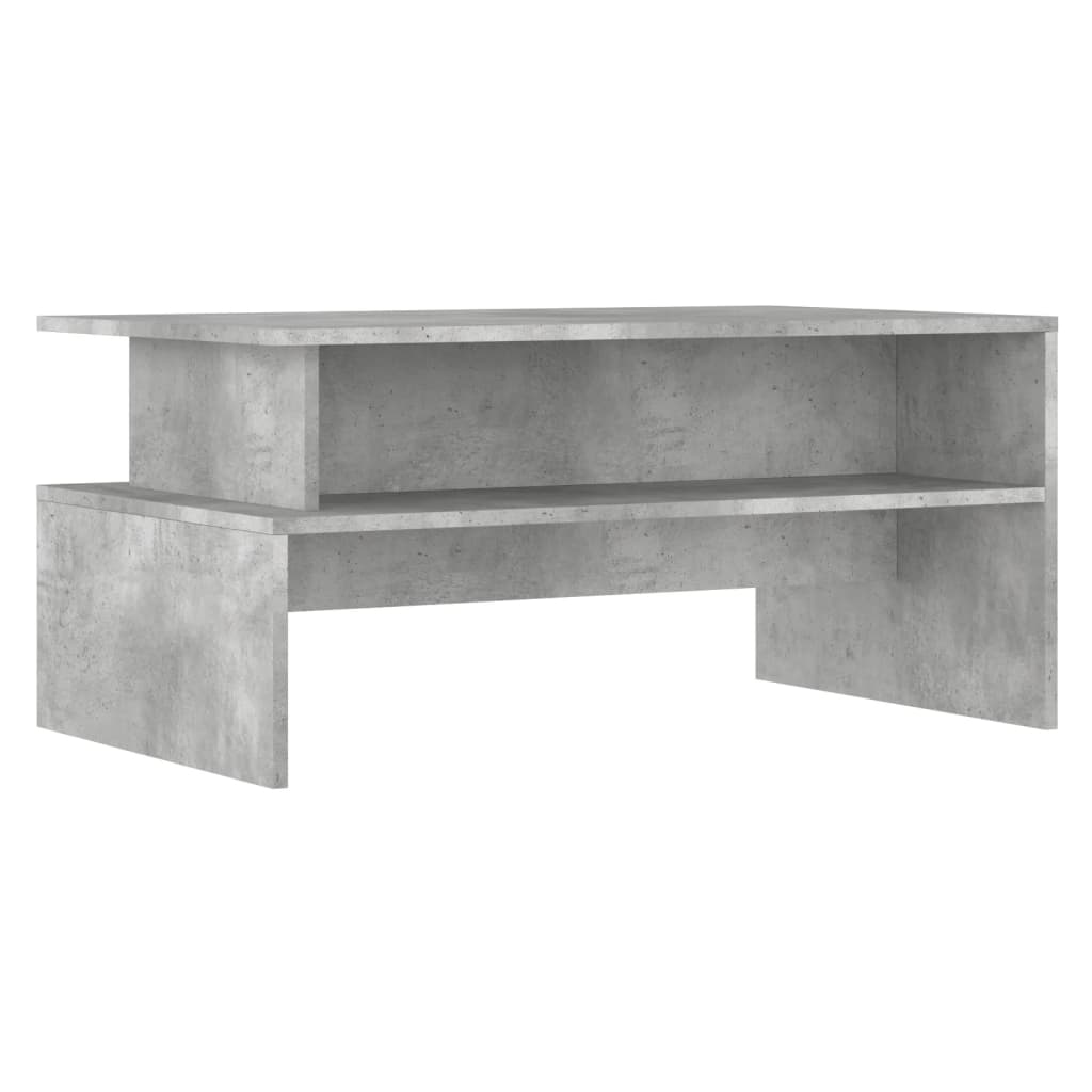 Stolić za kavu siva boja betona 90x55x42,5 cm konstruirano drvo