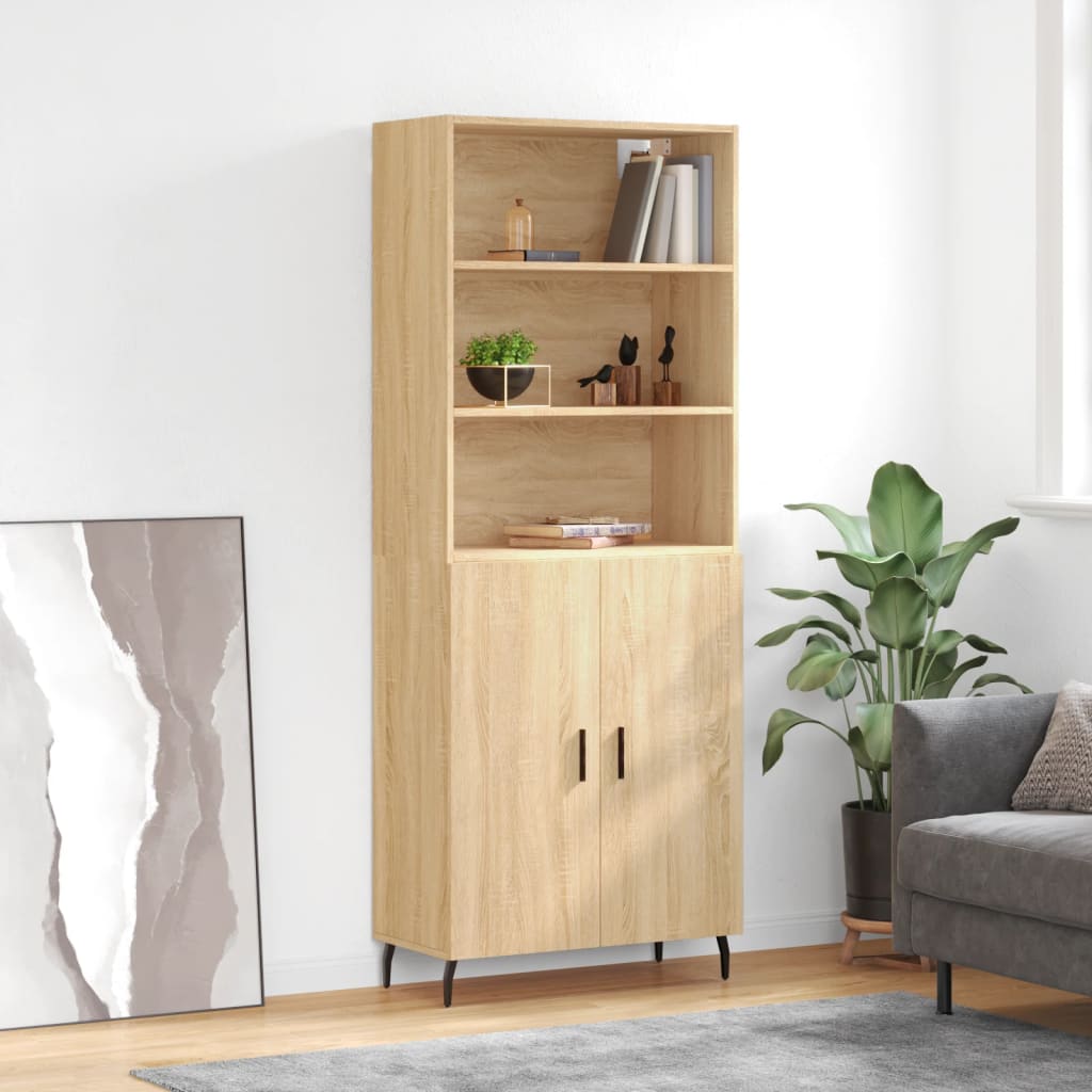 Visoka komoda hrasta sonome 69,5x34x180cm od konstruiranog drva