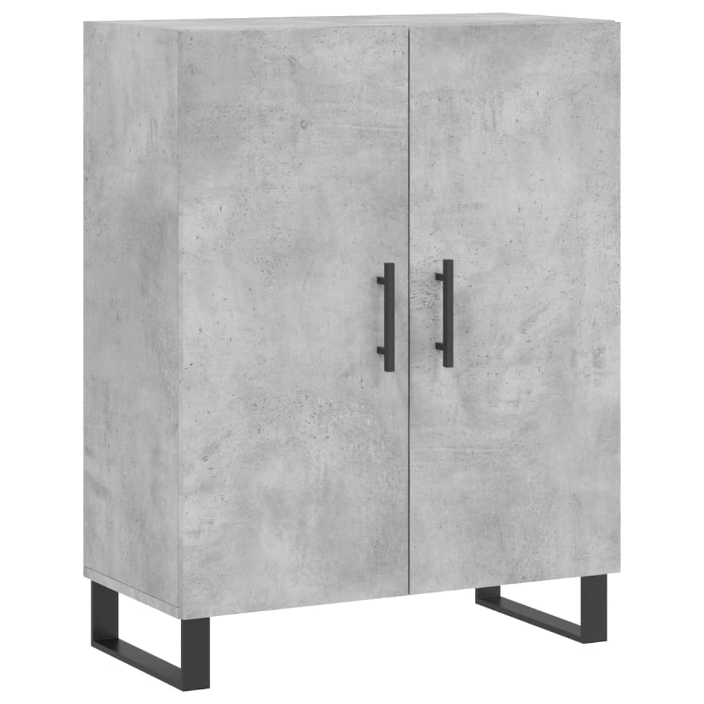 Visoka komoda siva betona 69,5x34x180 cm od konstruiranog drva