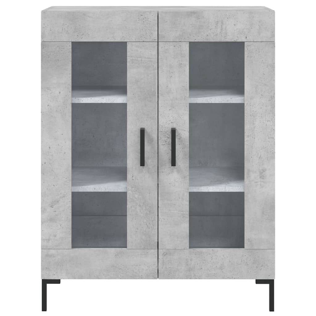 Visoka komoda siva betona 69,5x34x180 cm od konstruiranog drva