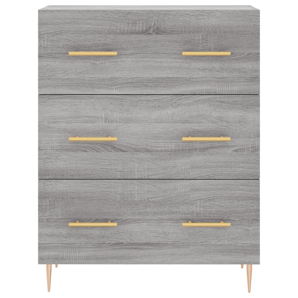 Visoka komoda siva sonome 69,5x34x180 cm od konstruiranog drva