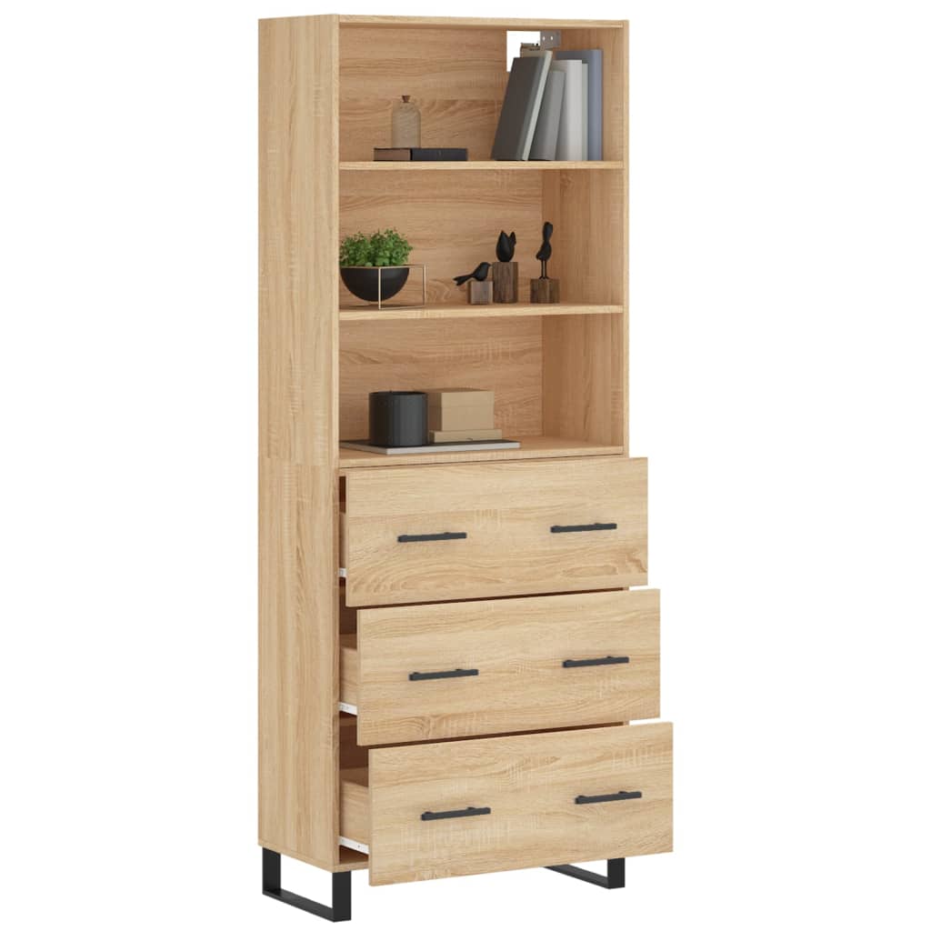 Visoka komoda hrasta sonome 69,5x34x180cm od konstruiranog drva