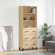 Visoka komoda hrasta sonome 69,5x34x180cm od konstruiranog drva