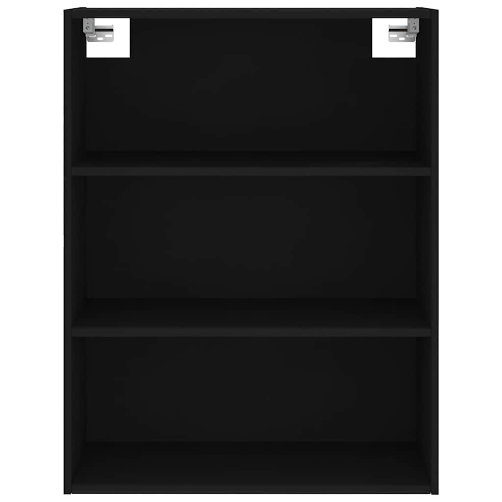 Visoka komoda crni 69,5x34x180 cm konstruirano drvo