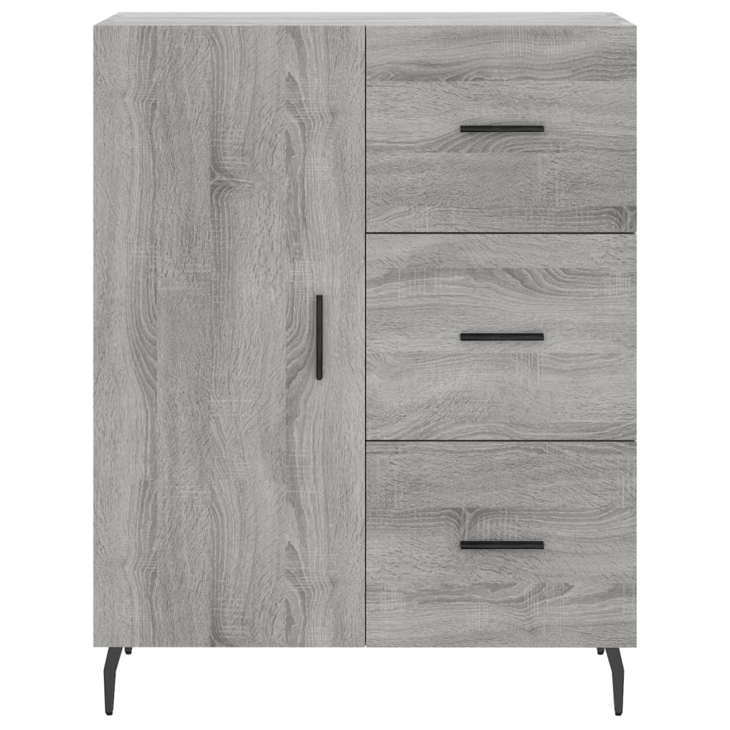 Visoka komoda siva sonome 69,5x34x180 cm od konstruiranog drva