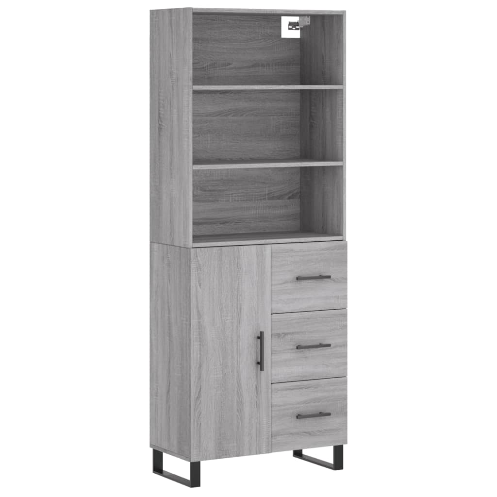 Visoka komoda siva sonome 69,5x34x180 cm od konstruiranog drva