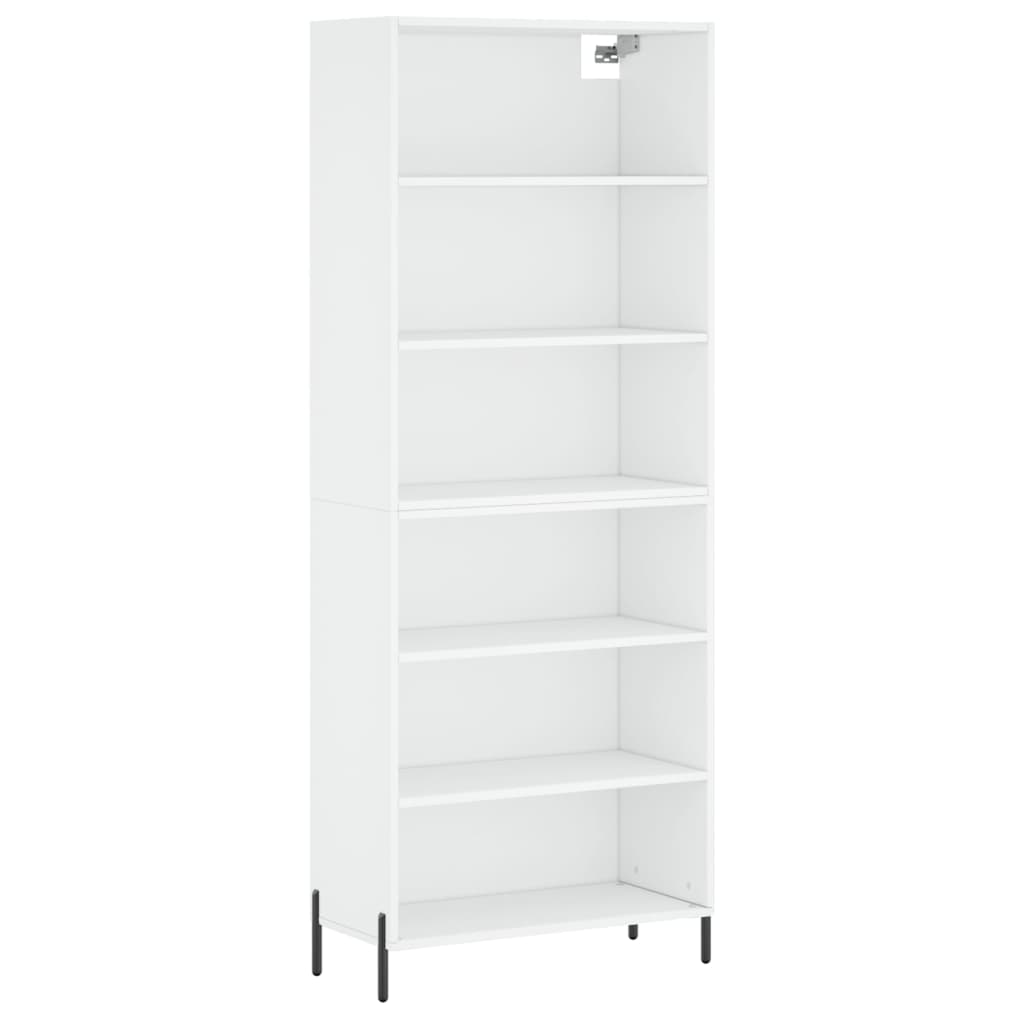 Visoka komoda bijela 69,5 x 32,5 x 180 cm od konstruiranog drva
