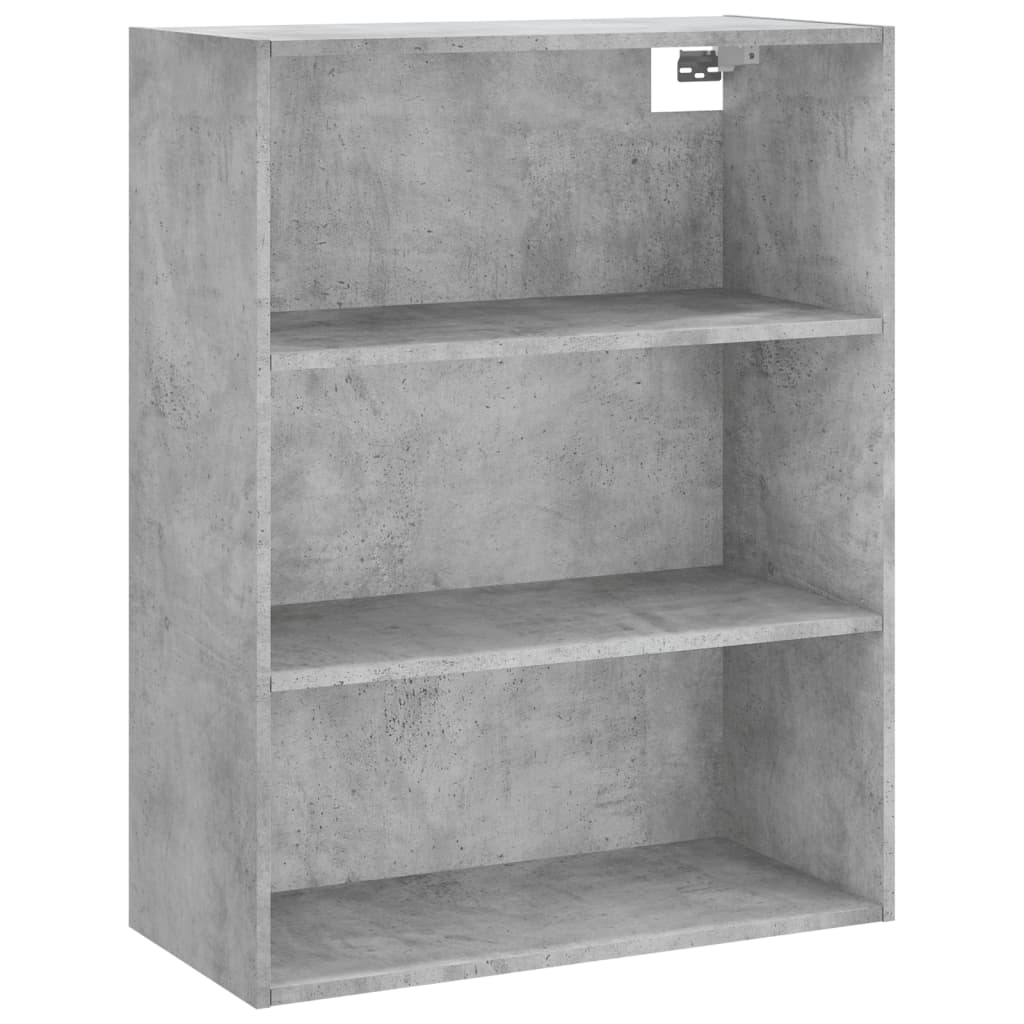 Visoka komoda siva betona 69,5x34x180 cm od konstruiranog drva