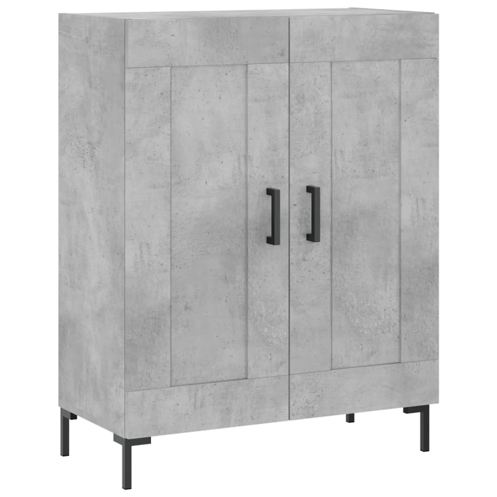 Visoka komoda siva betona 69,5x34x180 cm od konstruiranog drva