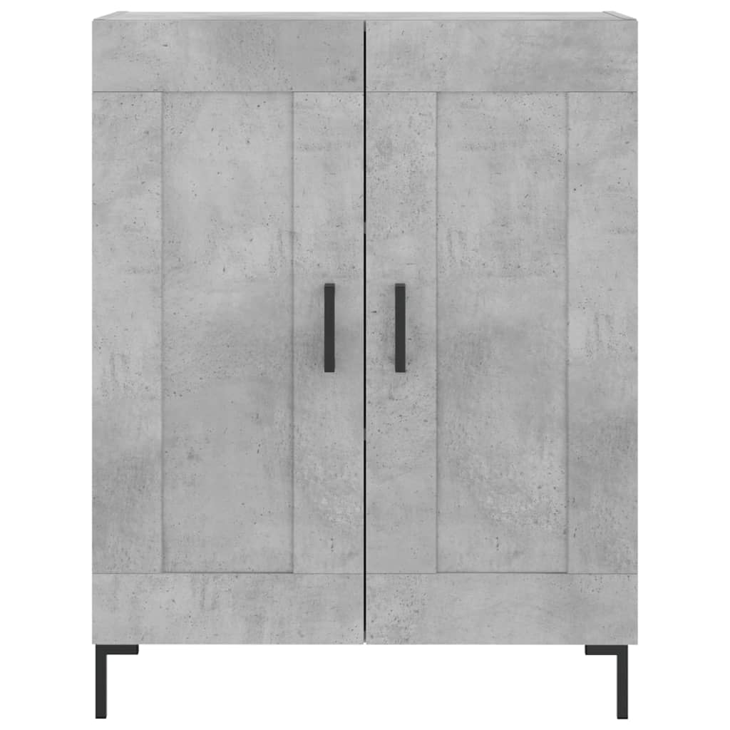 Visoka komoda siva betona 69,5x34x180 cm od konstruiranog drva