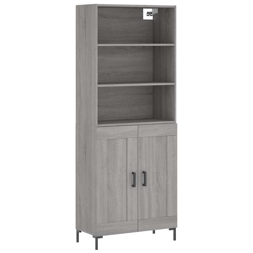 Visoka komoda siva sonome 69,5x34x180 cm od konstruiranog drva