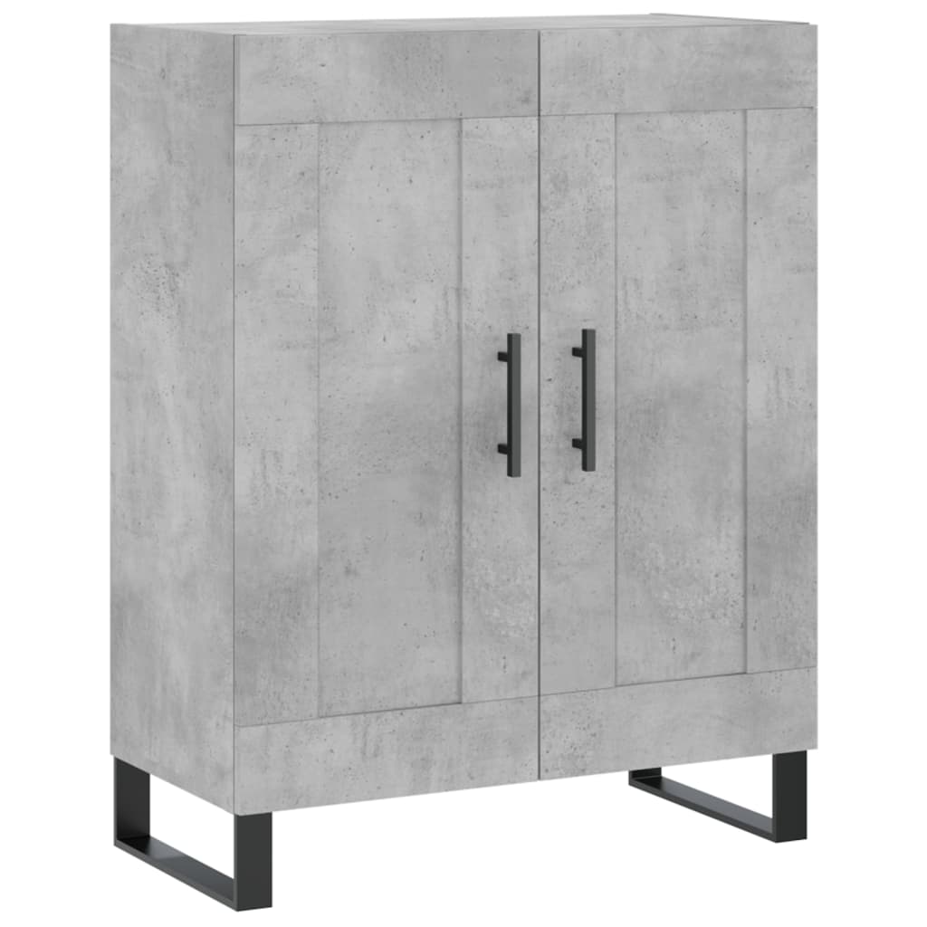 Visoka komoda siva betona 69,5x34x180 cm od konstruiranog drva