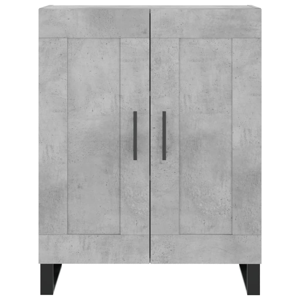 Visoka komoda siva betona 69,5x34x180 cm od konstruiranog drva