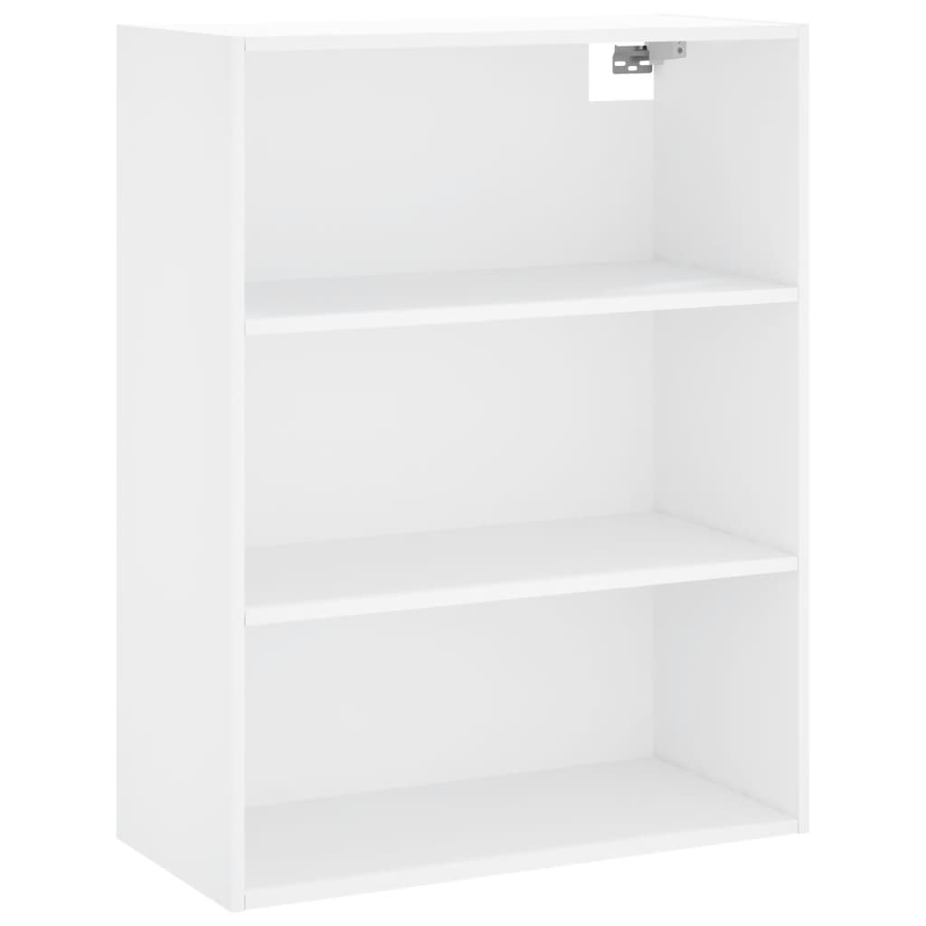 Visoka komoda bijela 69,5x34x180 cm konstruirano drvo