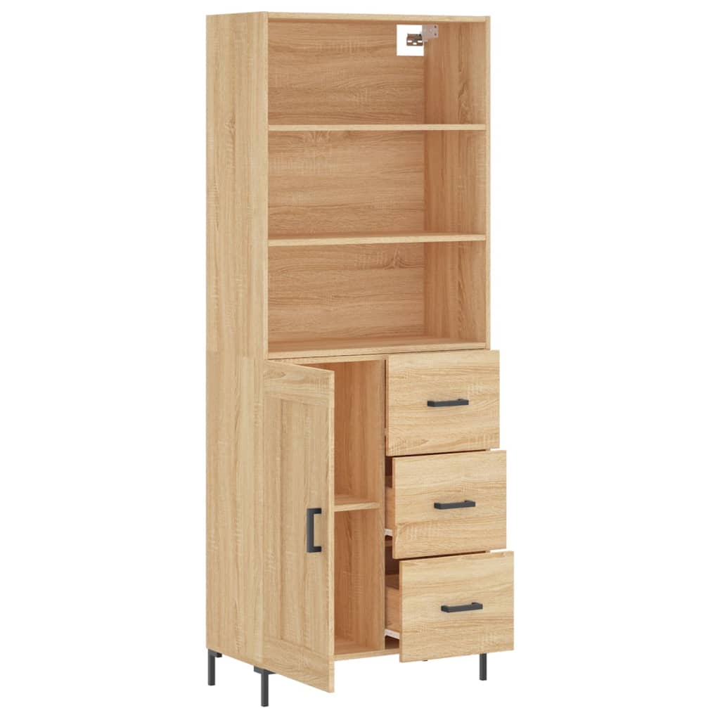 Visoka komoda hrasta sonome 69,5x34x180cm od konstruiranog drva