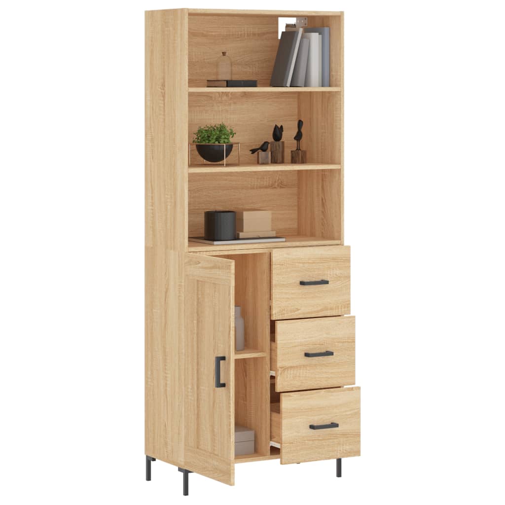 Visoka komoda hrasta sonome 69,5x34x180cm od konstruiranog drva