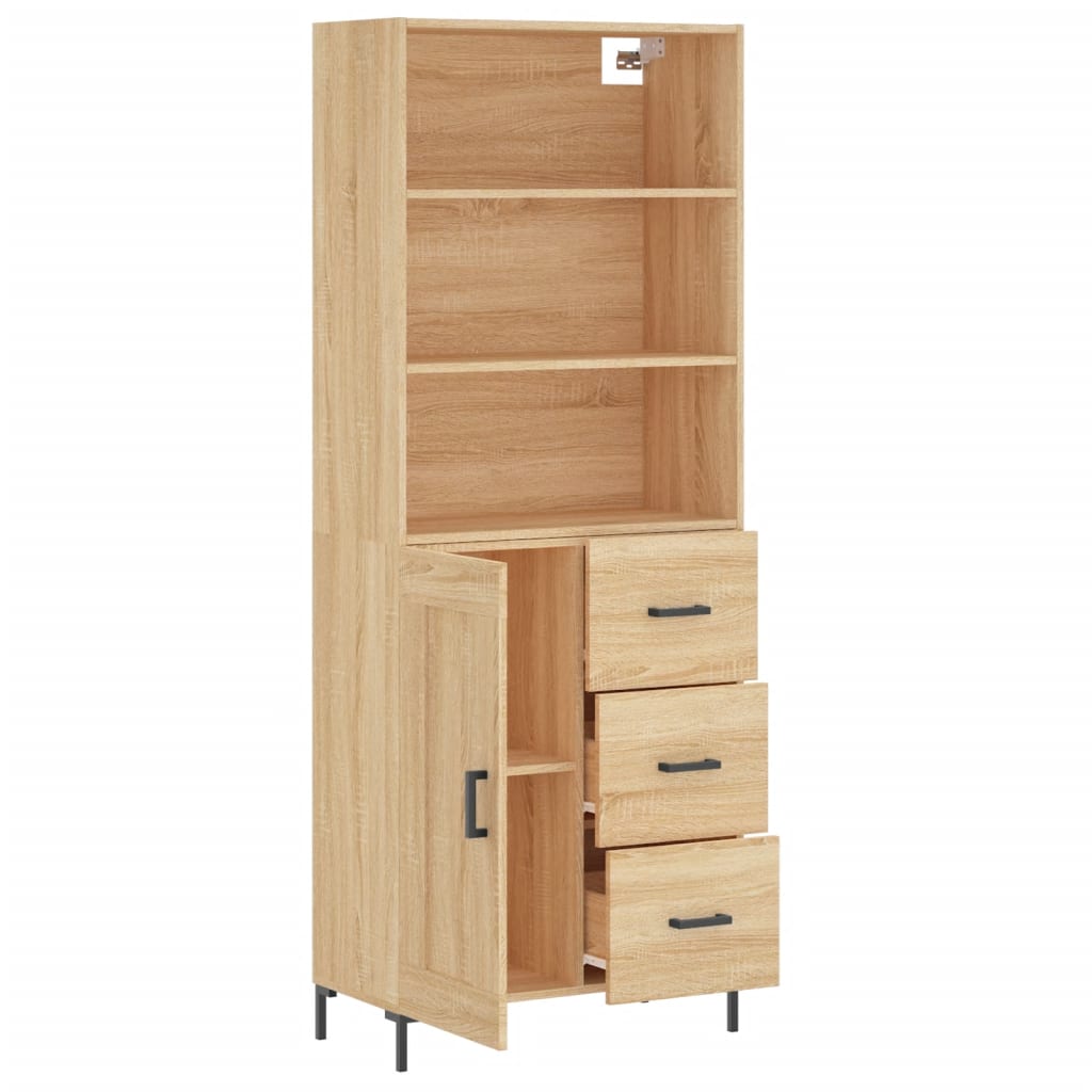 Visoka komoda hrasta sonome 69,5x34x180cm od konstruiranog drva