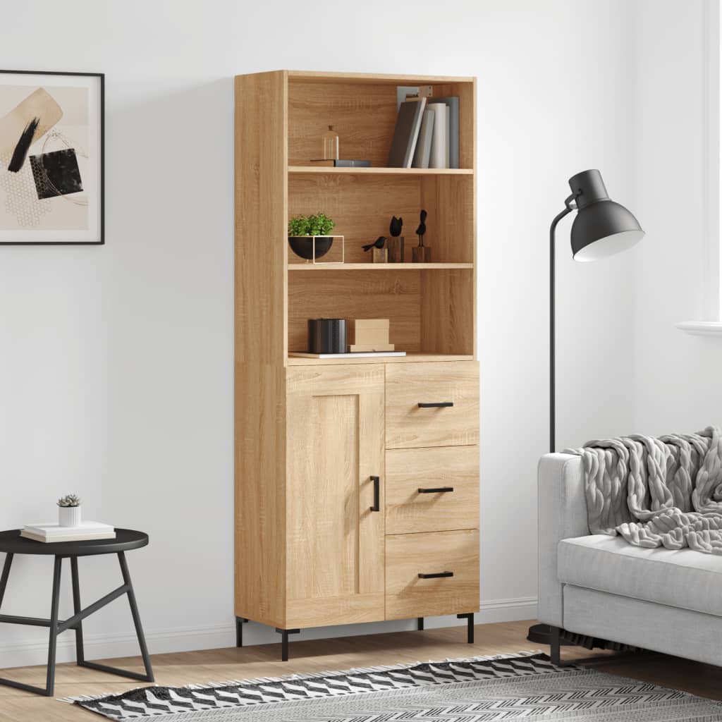 Visoka komoda hrasta sonome 69,5x34x180cm od konstruiranog drva