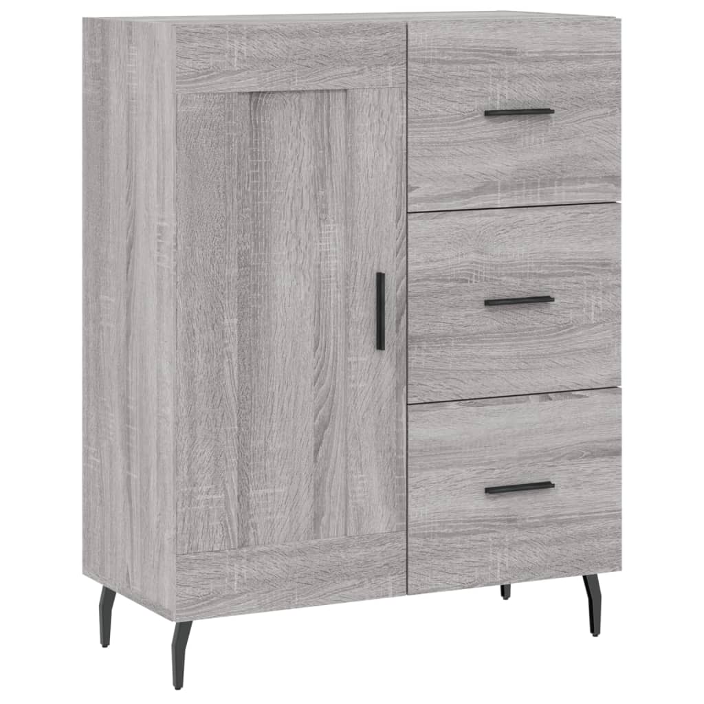 Visoka komoda siva sonome 69,5x34x180 cm od konstruiranog drva