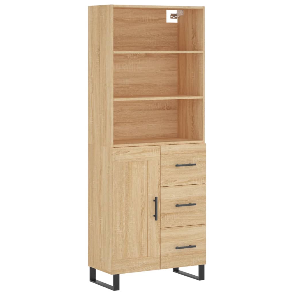 Visoka komoda hrasta sonome 69,5x34x180cm od konstruiranog drva