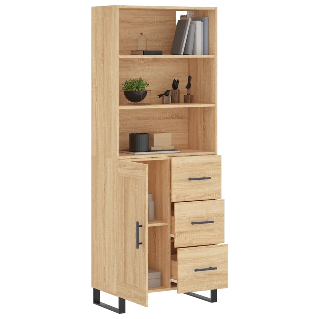 Visoka komoda hrasta sonome 69,5x34x180cm od konstruiranog drva