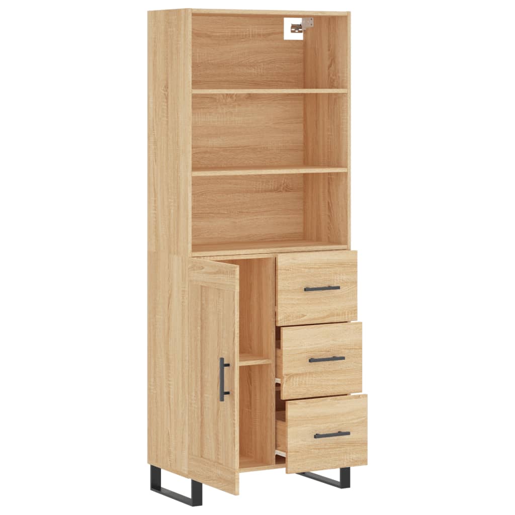 Visoka komoda hrasta sonome 69,5x34x180cm od konstruiranog drva