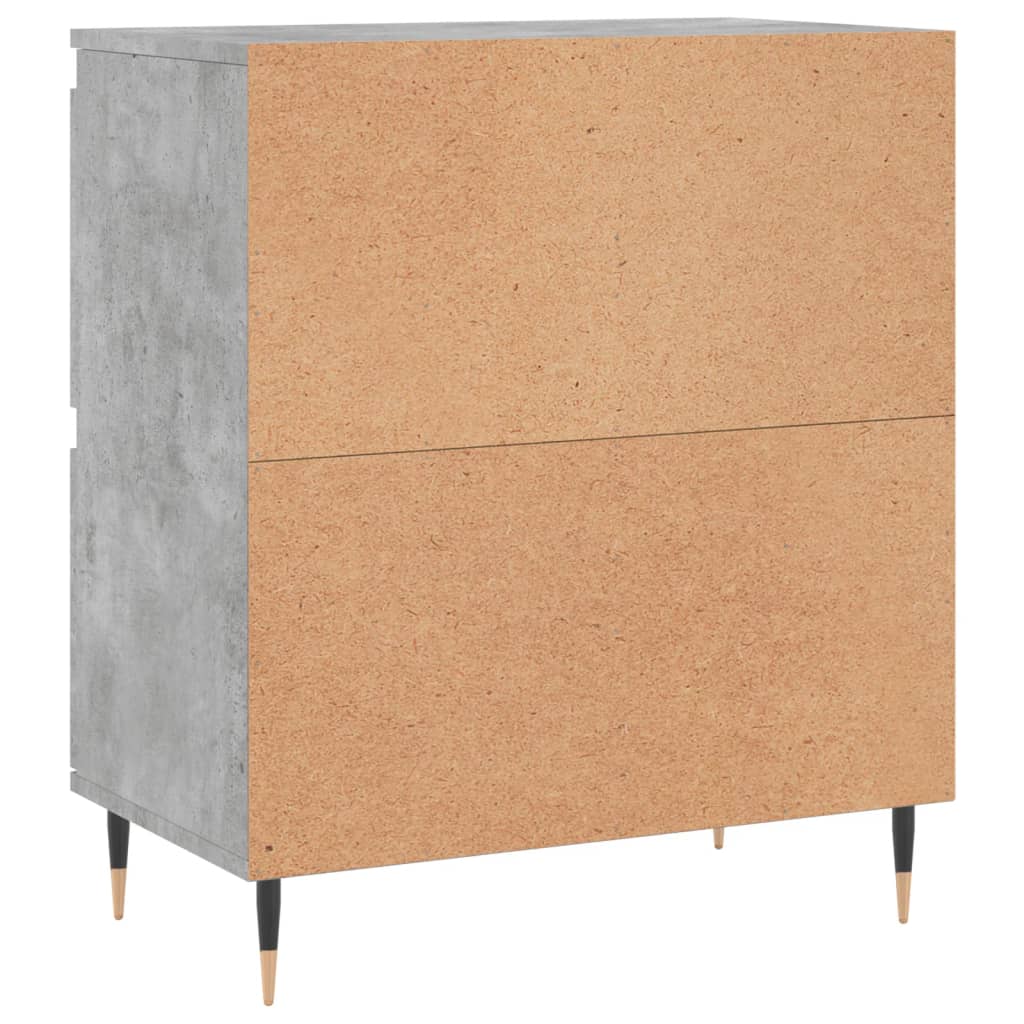 Komoda 3 kom siva boja betona od konstruiranog drva