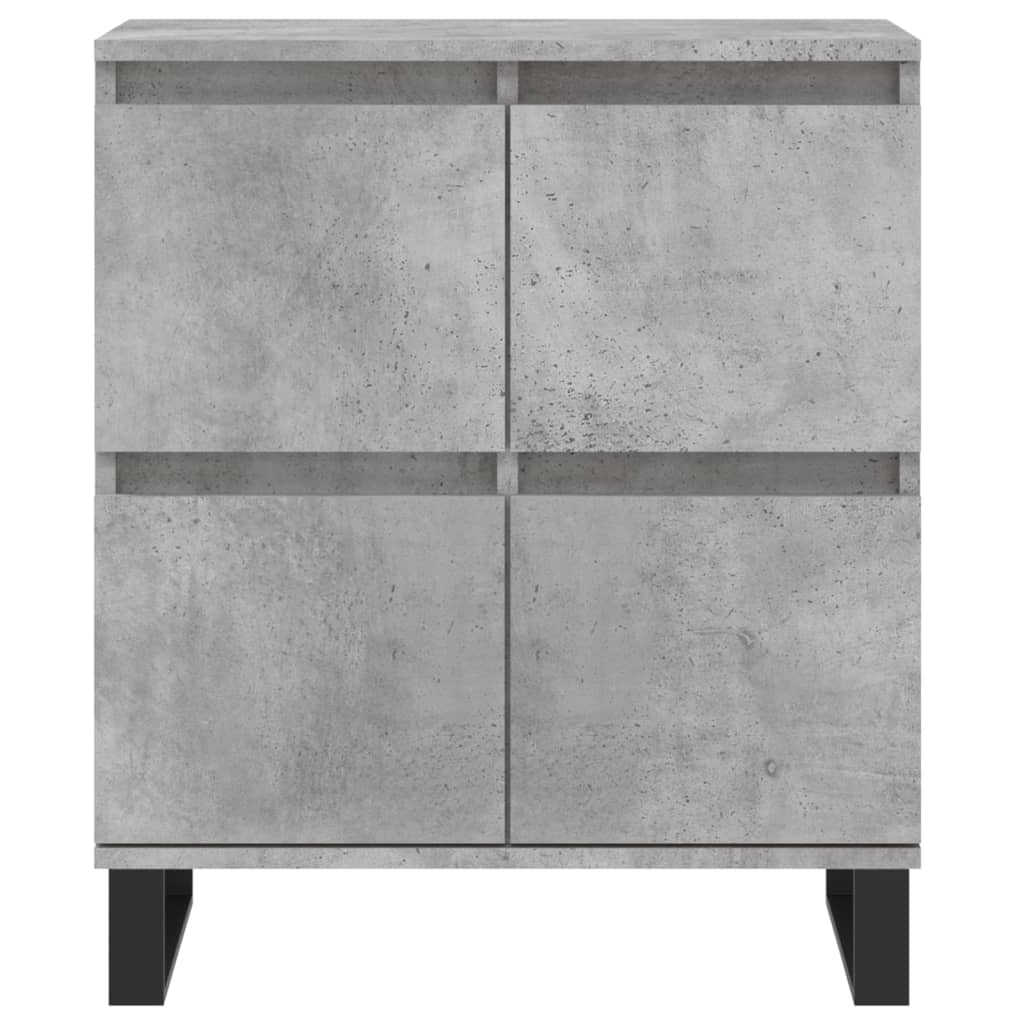 Komoda 3 kom siva boja betona od konstruiranog drva