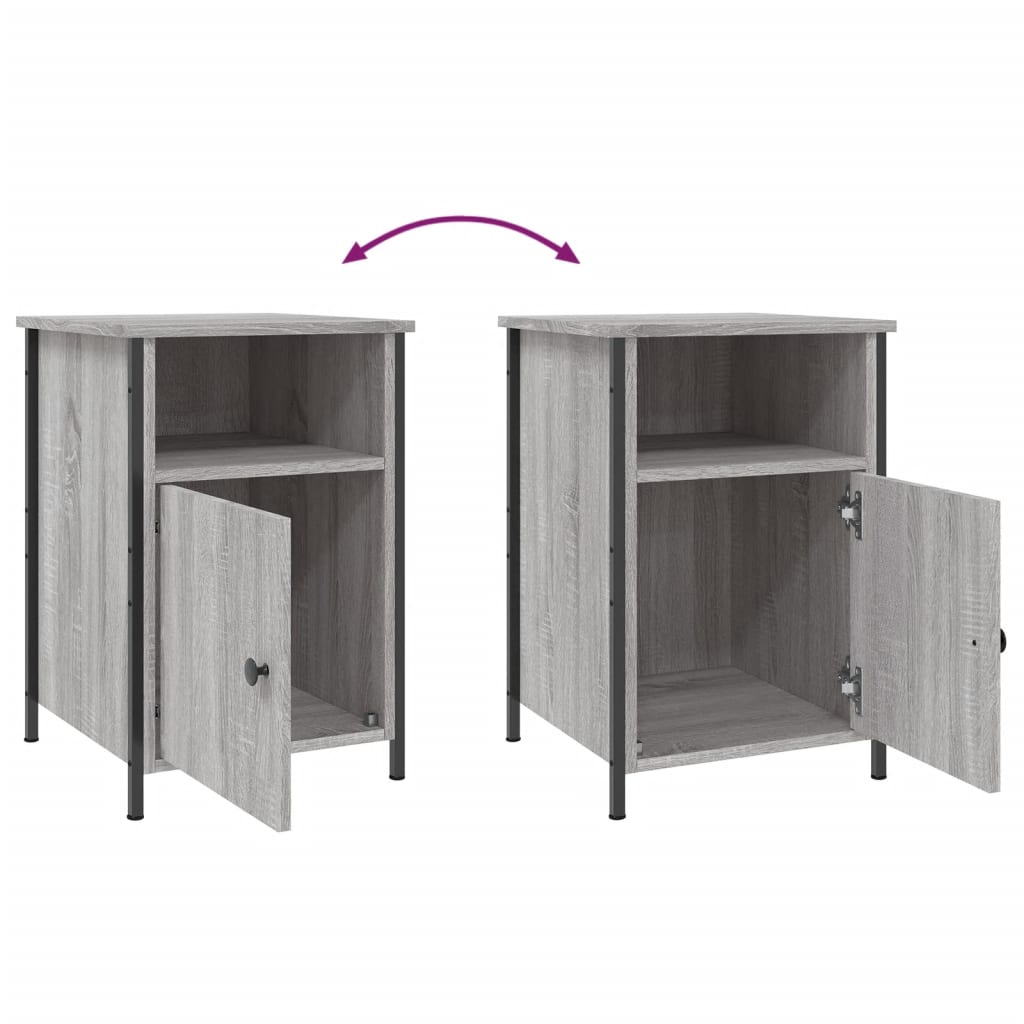 Noćni ormarić sivog sonome 40x42x60 cm konstruirano drvo