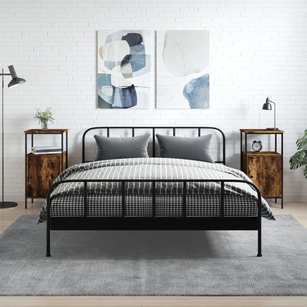 Noćni ormarići 2 kom boja hrasta 41x31x80 cm konstruirano drvo