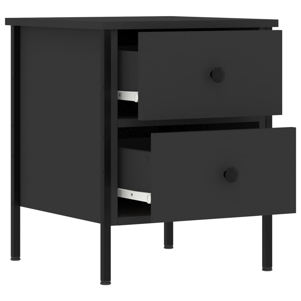 Noćni ormarići 2 kom crni 40 x 42 x 50 cm od konstruiranog drva