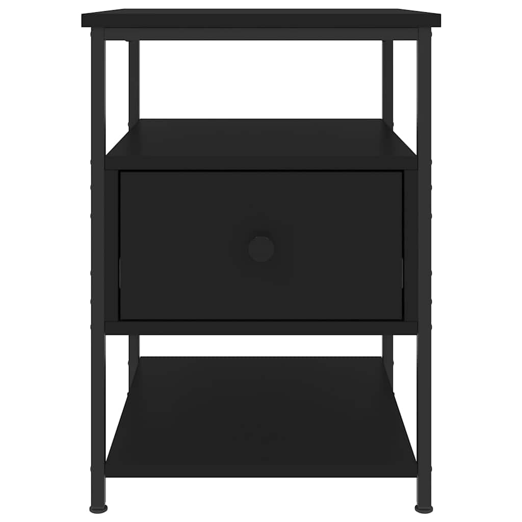 Noćni ormarići 2 kom crni 40 x 42 x 56 cm od konstruiranog drva