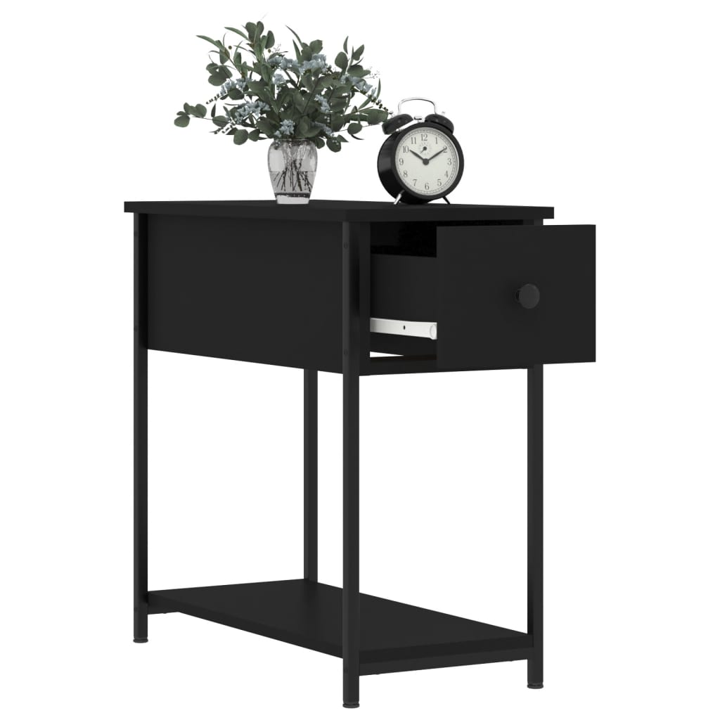 Noćni ormarići 2 kom crni 30 x 60 x 60 cm od konstruiranog drva