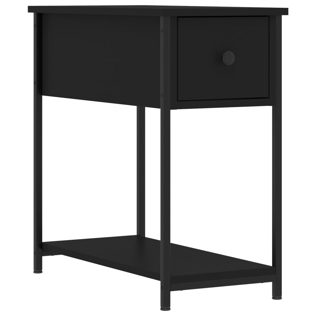 Noćni ormarići 2 kom crni 30 x 60 x 60 cm od konstruiranog drva