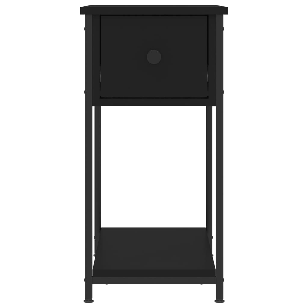 Noćni ormarići 2 kom crni 30 x 60 x 60 cm od konstruiranog drva