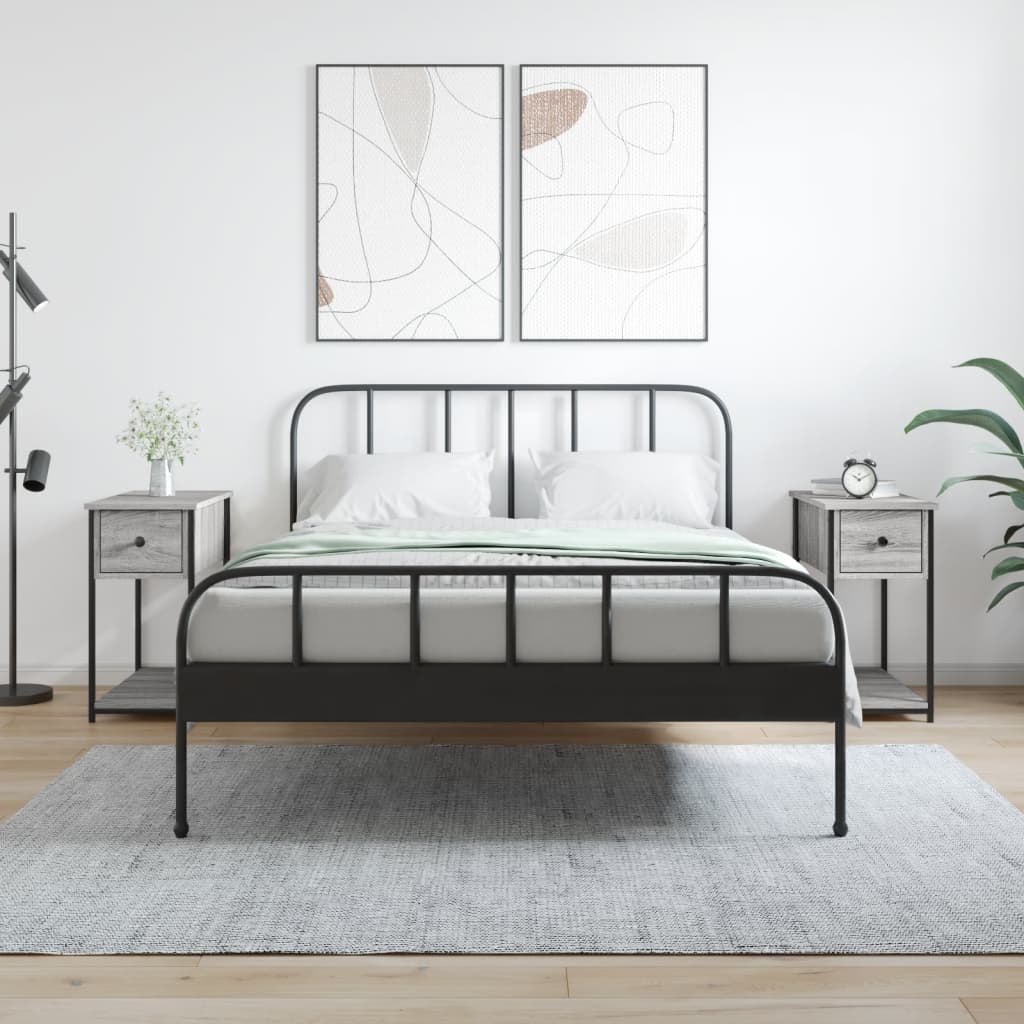 Noćni ormarići 2 kom boja hrasta 30x60x60 cm konstruirano drvo