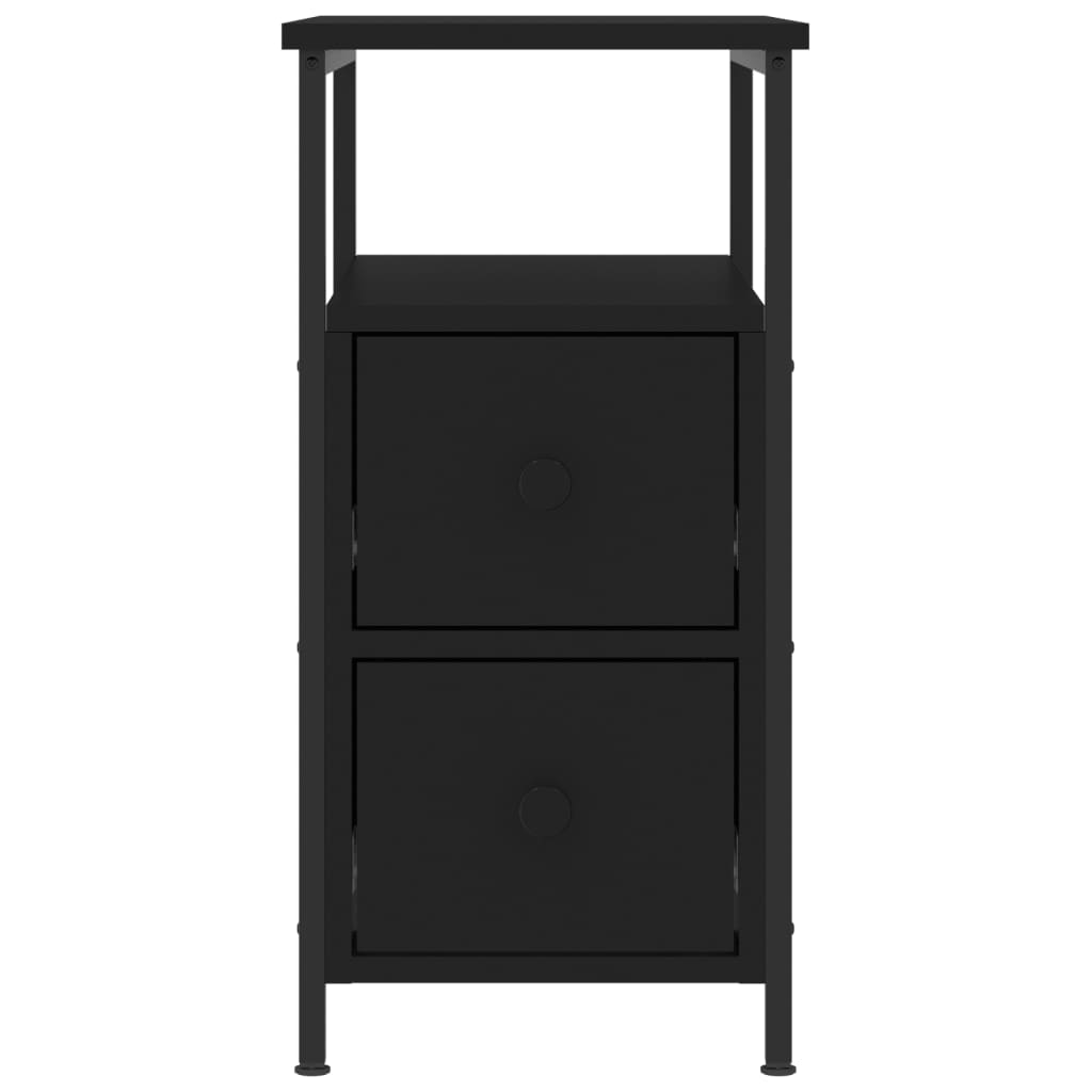 Noćni ormarići 2 kom crni 30 x 60 x 60 cm od konstruiranog drva